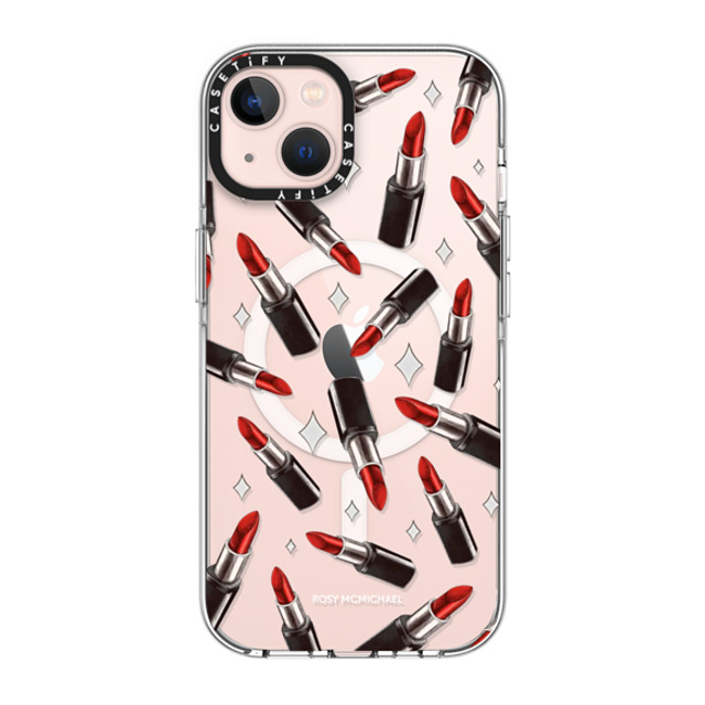 CASETiFY iPhone 13 ケース クリア クリア ケース MagSafe対応 The Red Lipstick rosy mcmichael