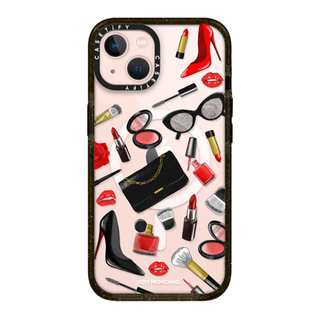 CASETiFY iPhone 13 ケース ブラック インパクトケース MagSafe対応 Beauty Stickers rosy mcmichael