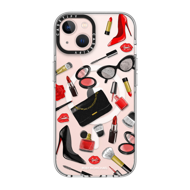 CASETiFY iPhone 13 ケース クリア クリア ケース MagSafe対応 Beauty Stickers rosy mcmichael