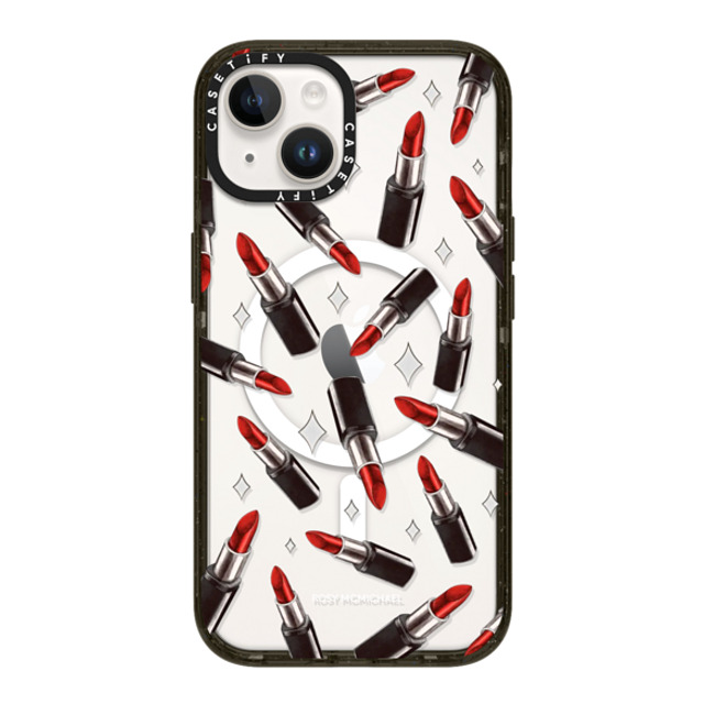 CASETiFY iPhone 14 ケース ブラック インパクトケース MagSafe対応 The Red Lipstick rosy mcmichael