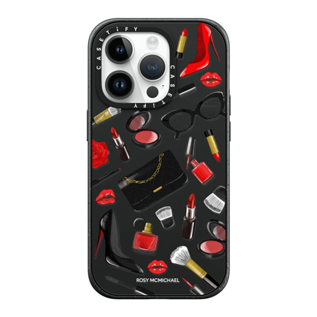 CASETiFY iPhone 14 Pro ケース マットブラック インパクトケース MagSafe対応 Beauty Stickers rosy mcmichael