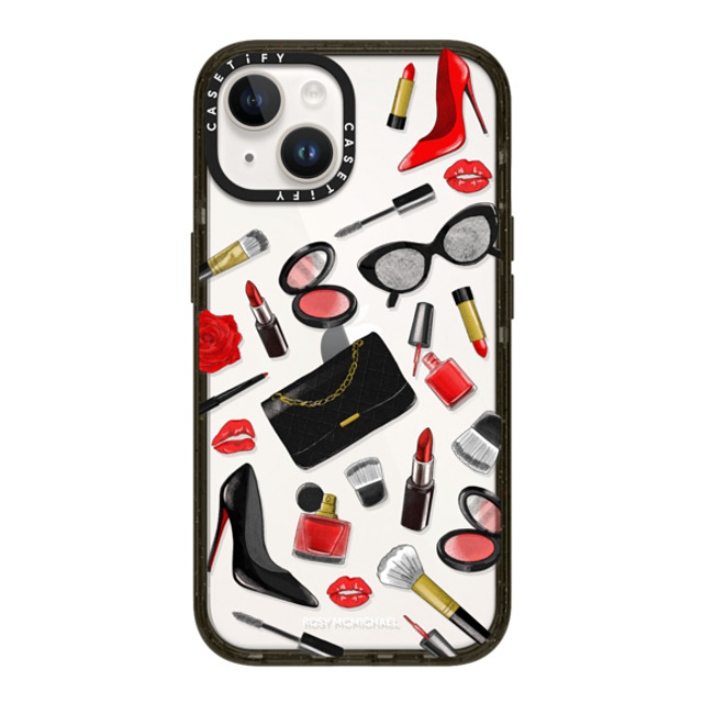 CASETiFY iPhone 14 ケース ブラック インパクトケース Beauty Stickers rosy mcmichael