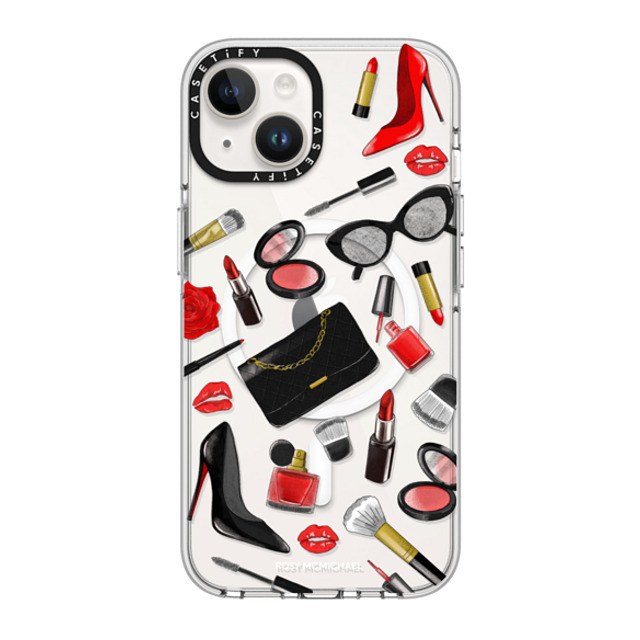 CASETiFY iPhone 14 ケース クリア クリア ケース MagSafe対応 Beauty Stickers rosy mcmichael