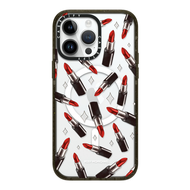 CASETiFY iPhone 14 Pro Max ケース ブラック インパクトケース MagSafe対応 The Red Lipstick rosy mcmichael