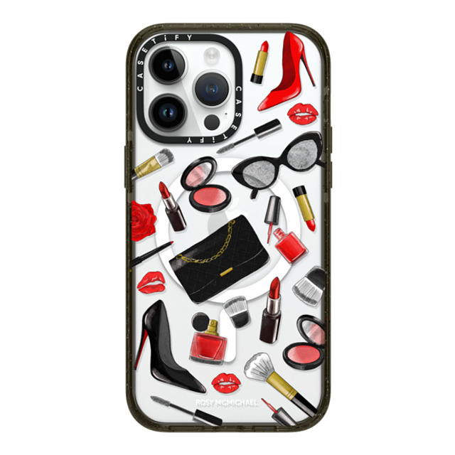 CASETiFY iPhone 14 Pro Max ケース ブラック インパクトケース MagSafe対応 Beauty Stickers rosy mcmichael