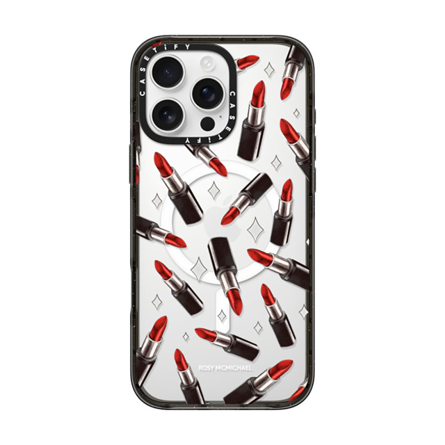 CASETiFY iPhone 16 Pro Max ケース ブラック インパクトケース MagSafe対応 The Red Lipstick rosy mcmichael