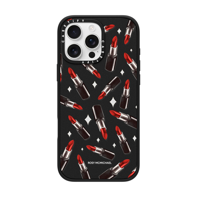 CASETiFY iPhone 16 Pro Max ケース マットブラック インパクトケース MagSafe対応 The Red Lipstick rosy mcmichael