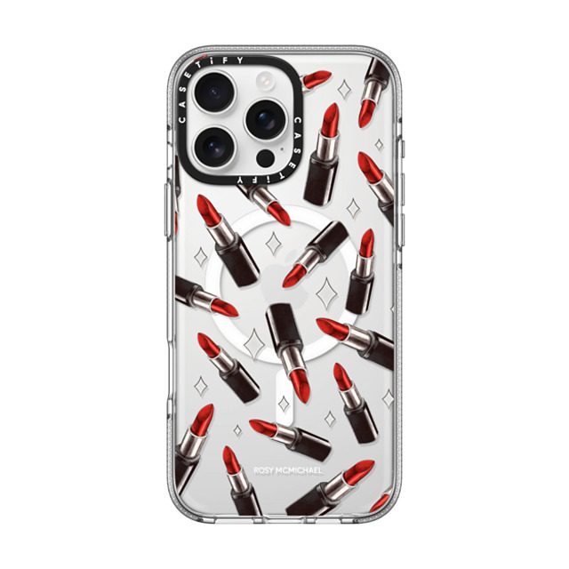 CASETiFY iPhone 16 Pro Max ケース クリア クリア ケース MagSafe対応 The Red Lipstick rosy mcmichael