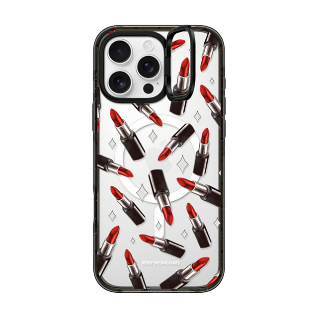 CASETiFY iPhone 16 Pro Max ケース ブラック インパクトリングスタンドケース MagSafe対応 The Red Lipstick rosy mcmichael