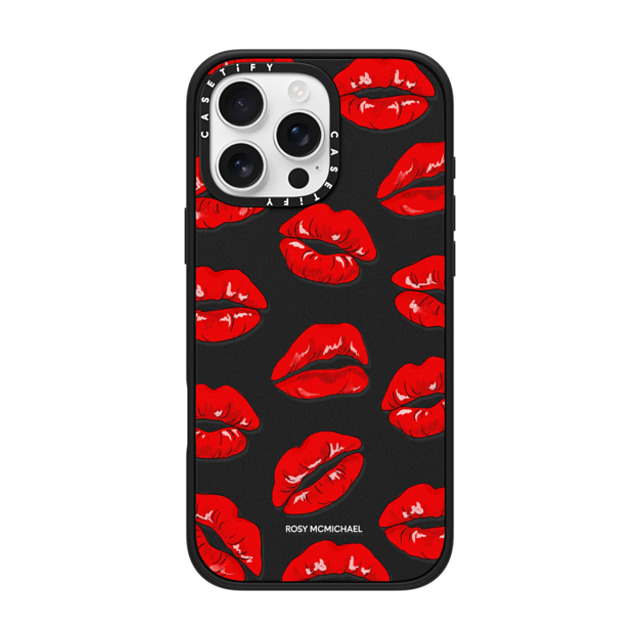 CASETiFY iPhone 16 Pro Max ケース マットブラック インパクトケース MagSafe対応 Kiss kiss kiss rosy mcmichael