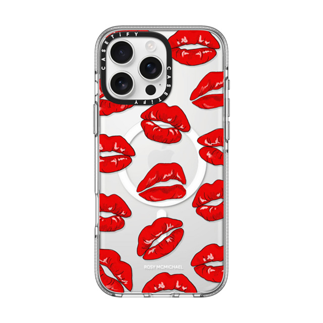 CASETiFY iPhone 16 Pro Max ケース クリア クリア ケース MagSafe対応 Kiss kiss kiss rosy mcmichael