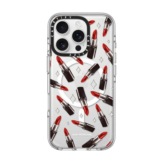 CASETiFY iPhone 16 Pro ケース クリア クリア ケース MagSafe対応 The Red Lipstick rosy mcmichael