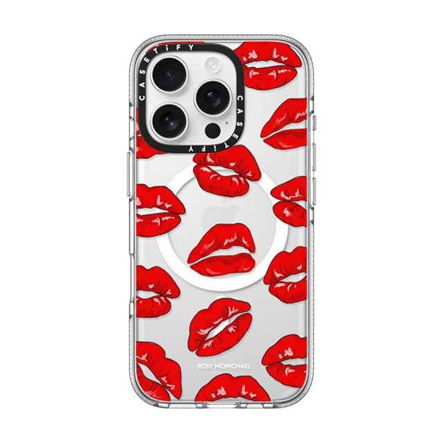 CASETiFY iPhone 16 Pro ケース クリア クリア ケース MagSafe対応 Kiss kiss kiss rosy mcmichael