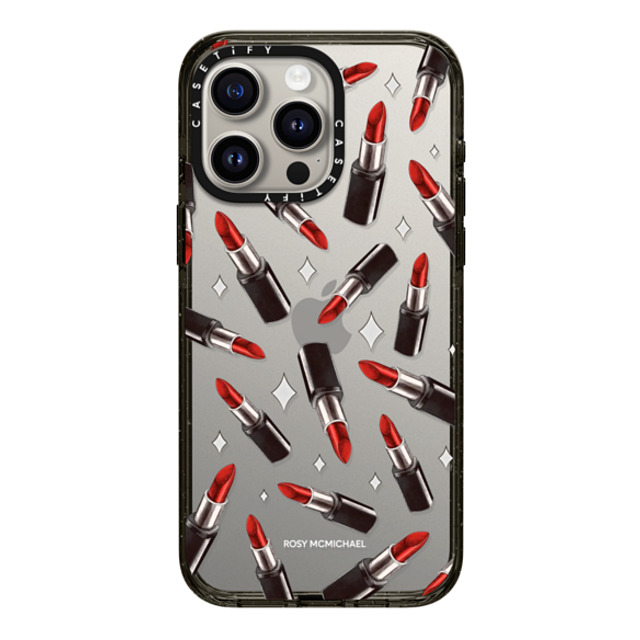 CASETiFY iPhone 15 Pro Max ケース ブラック インパクトケース The Red Lipstick rosy mcmichael