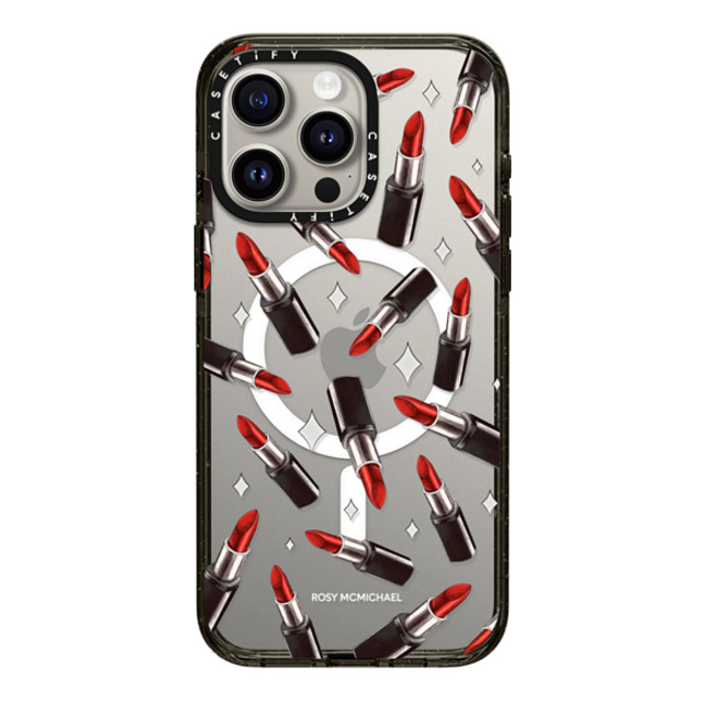 CASETiFY iPhone 15 Pro Max ケース ブラック インパクトケース MagSafe対応 The Red Lipstick rosy mcmichael