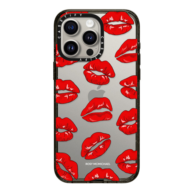 CASETiFY iPhone 15 Pro Max ケース ブラック インパクトケース Kiss kiss kiss rosy mcmichael