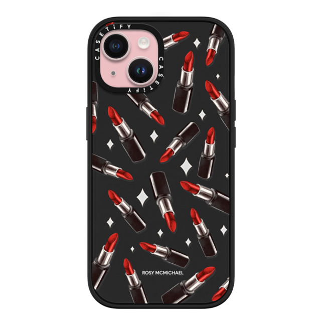 CASETiFY iPhone 15 ケース マットブラック インパクトケース MagSafe対応 The Red Lipstick rosy mcmichael