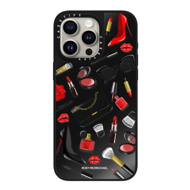 CASETiFY iPhone 15 Pro Max ケース Black on Black ミラーケース MagSafe対応 Beauty Stickers rosy mcmichael