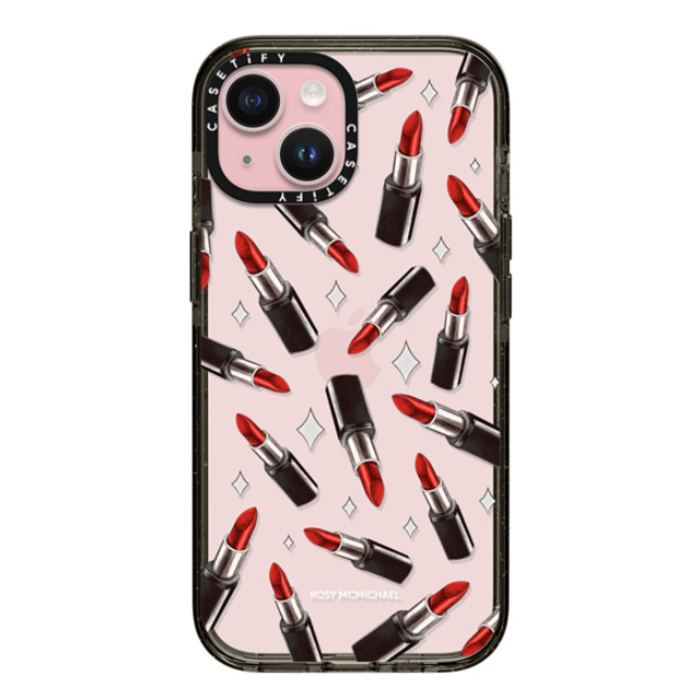 CASETiFY iPhone 15 ケース ブラック インパクトケース The Red Lipstick rosy mcmichael