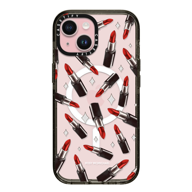 CASETiFY iPhone 15 ケース ブラック インパクトケース MagSafe対応 The Red Lipstick rosy mcmichael