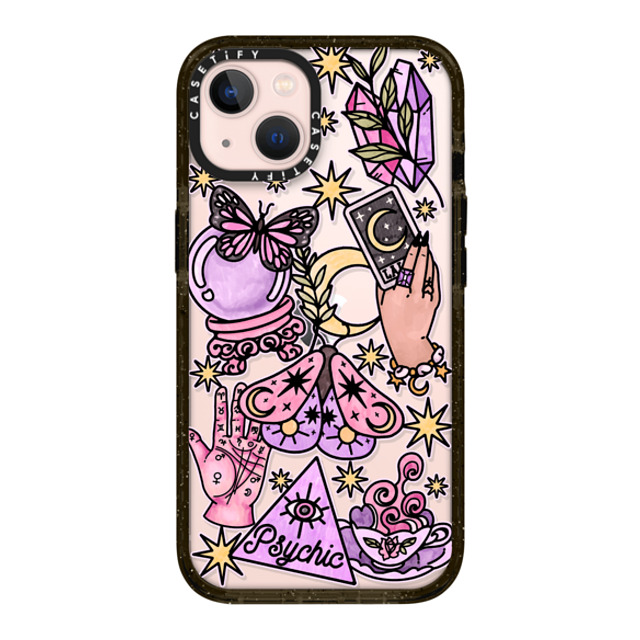 Chiara LB Art x CASETiFY iPhone 13 ケース ブラック インパクトケース Whimsical Witch by Chiara LB art