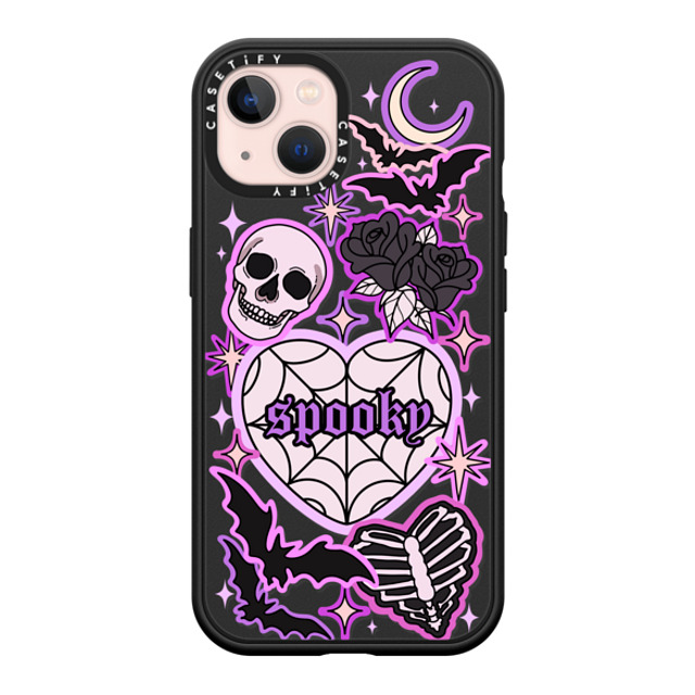 Chiara LB Art x CASETiFY iPhone 13 ケース マットブラック インパクトケース MagSafe対応 SPOOKY by Chiara LB art