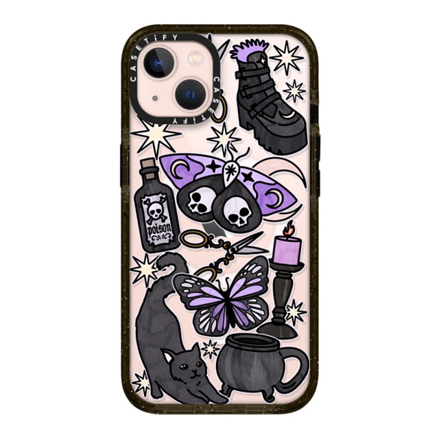 Chiara LB Art x CASETiFY iPhone 13 ケース ブラック インパクトケース MagSafe対応 Dark Witch by Chiara LB art