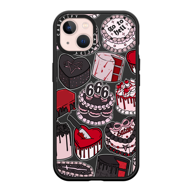 Chiara LB Art x CASETiFY iPhone 13 ケース マットブラック インパクトケース MagSafe対応 Spooky Cakes by Chiara LB art