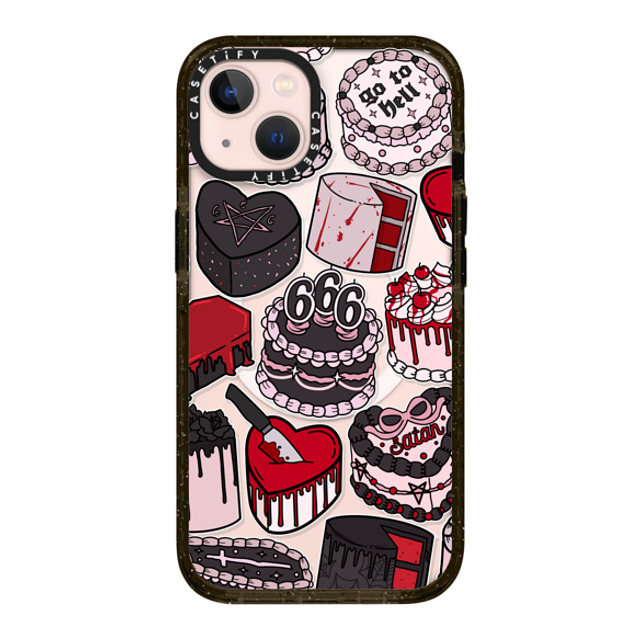 Chiara LB Art x CASETiFY iPhone 13 ケース ブラック インパクトケース MagSafe対応 Spooky Cakes by Chiara LB art