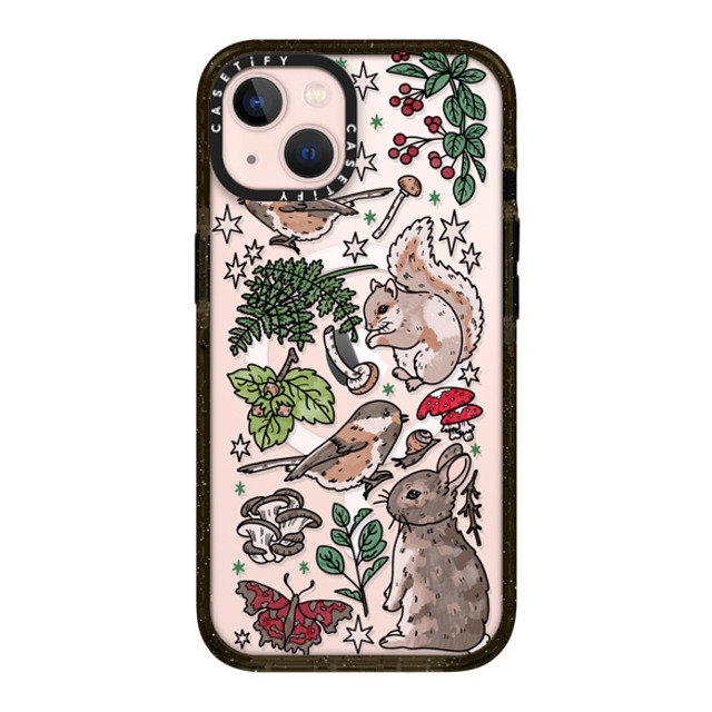 Chiara LB Art x CASETiFY iPhone 13 ケース ブラック インパクトケース MagSafe対応 Woodland Magic