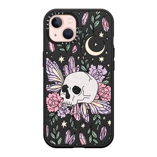 Chiara LB Art x CASETiFY iPhone 13 ケース マットブラック インパクトケース MagSafe対応 Enchanted Garden