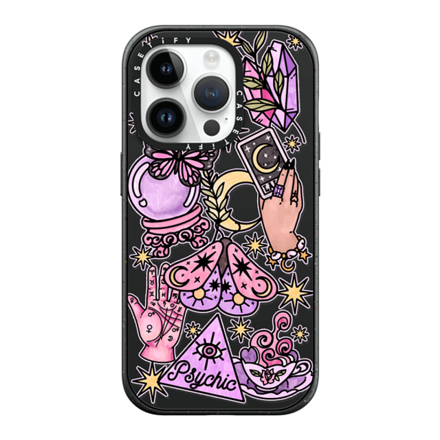 Chiara LB Art x CASETiFY iPhone 14 Pro ケース マットブラック インパクトケース MagSafe対応 Whimsical Witch by Chiara LB art