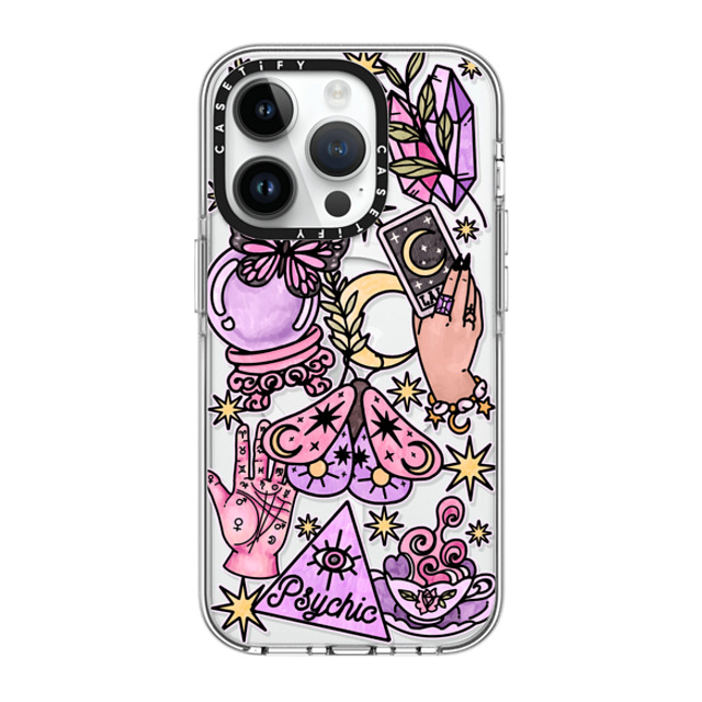 Chiara LB Art x CASETiFY iPhone 14 Pro ケース クリア クリア ケース MagSafe対応 Whimsical Witch by Chiara LB art