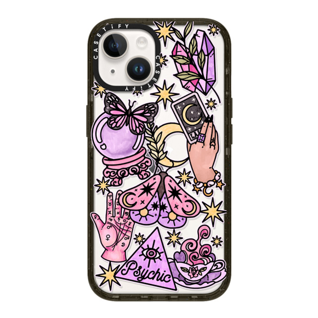 Chiara LB Art x CASETiFY iPhone 14 ケース ブラック インパクトケース Whimsical Witch by Chiara LB art