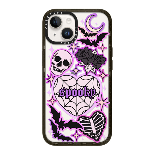 Chiara LB Art x CASETiFY iPhone 14 ケース ブラック インパクトケース MagSafe対応 SPOOKY by Chiara LB art