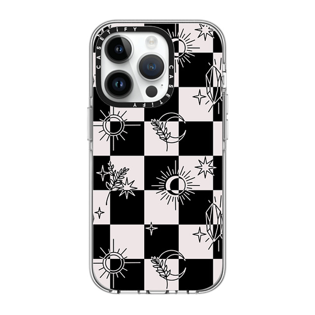 Chiara LB Art x CASETiFY iPhone 14 Pro ケース クリア クリア ケース MagSafe対応 Witchy Checkered Print