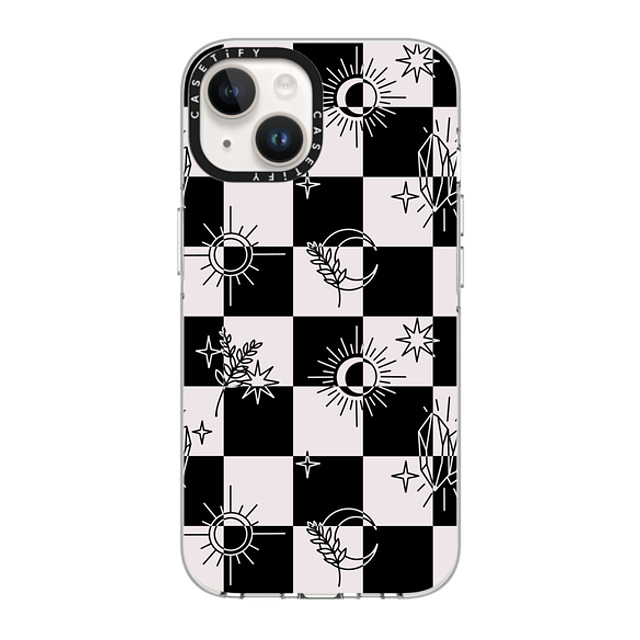 Chiara LB Art x CASETiFY iPhone 14 ケース クリア クリア ケース MagSafe対応 Witchy Checkered Print