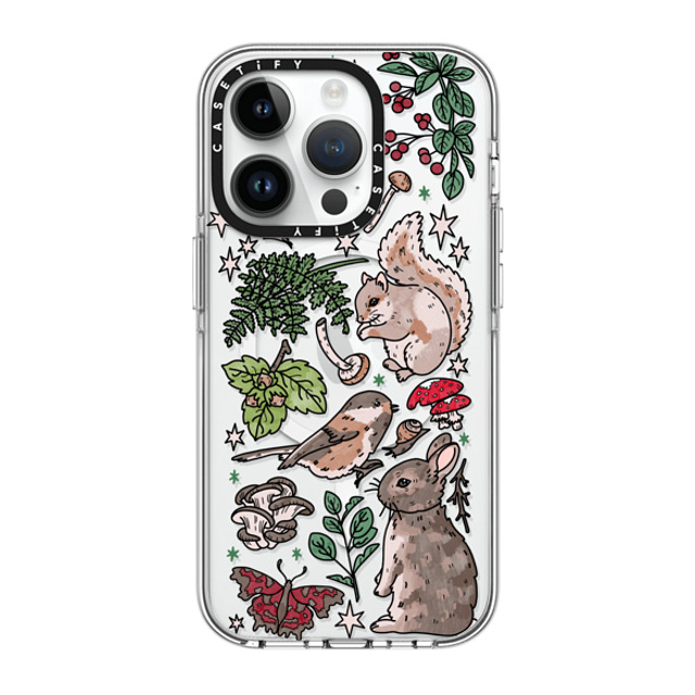 Chiara LB Art x CASETiFY iPhone 14 Pro ケース クリア クリア ケース MagSafe対応 Woodland Magic