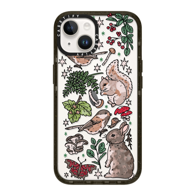 Chiara LB Art x CASETiFY iPhone 14 ケース ブラック インパクトケース Woodland Magic