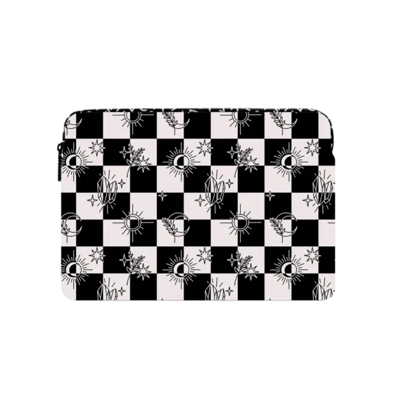 Impact Laptop Sleeve - Witchy checkered print
