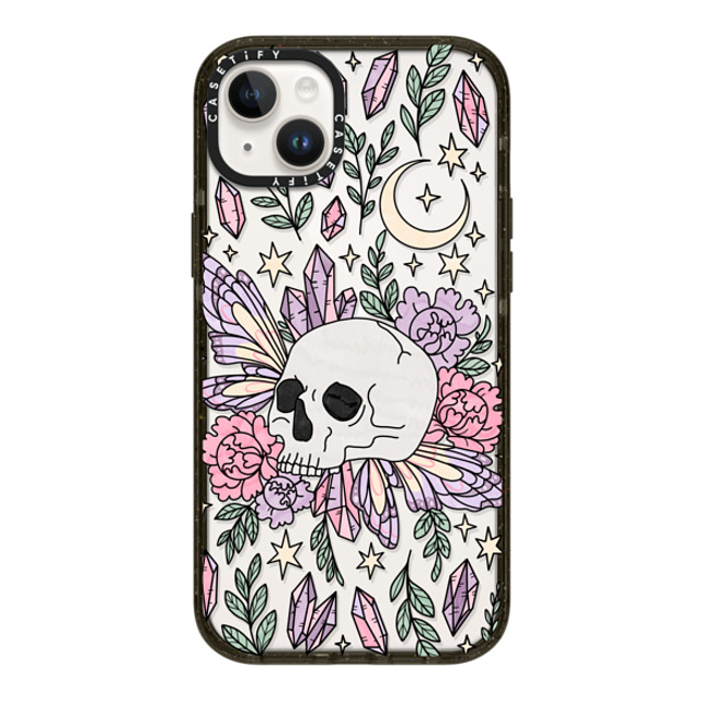 Chiara LB Art x CASETiFY iPhone 14 Plus ケース Floral,Skull ブラック インパクトケース Enchanted Garden Father's Day Chiara LB Art x CASETiFY iPhone 14 Plus ケース Floral,Skull ブラック インパクトケース Enchanted Garden Father's Day