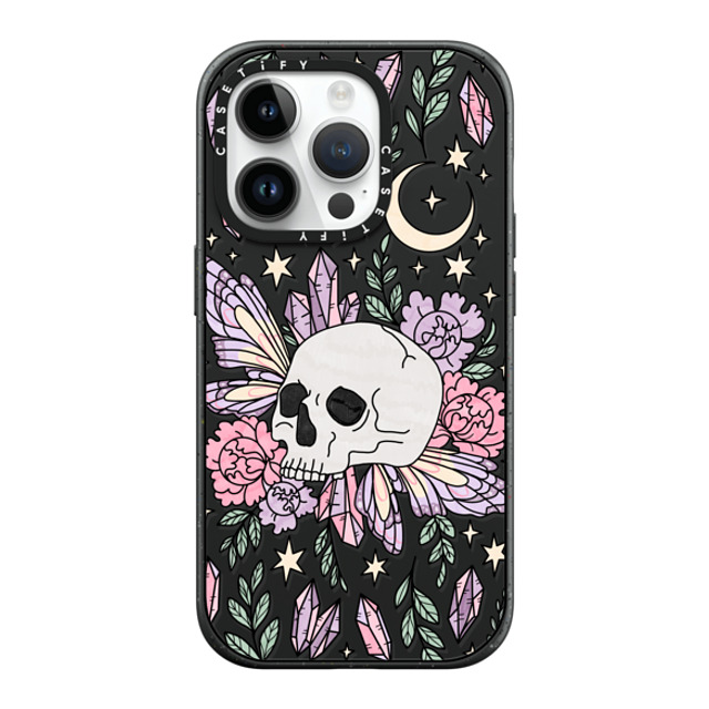 Chiara LB Art x CASETiFY iPhone 14 Pro ケース マットブラック インパクトケース MagSafe対応 Enchanted Garden