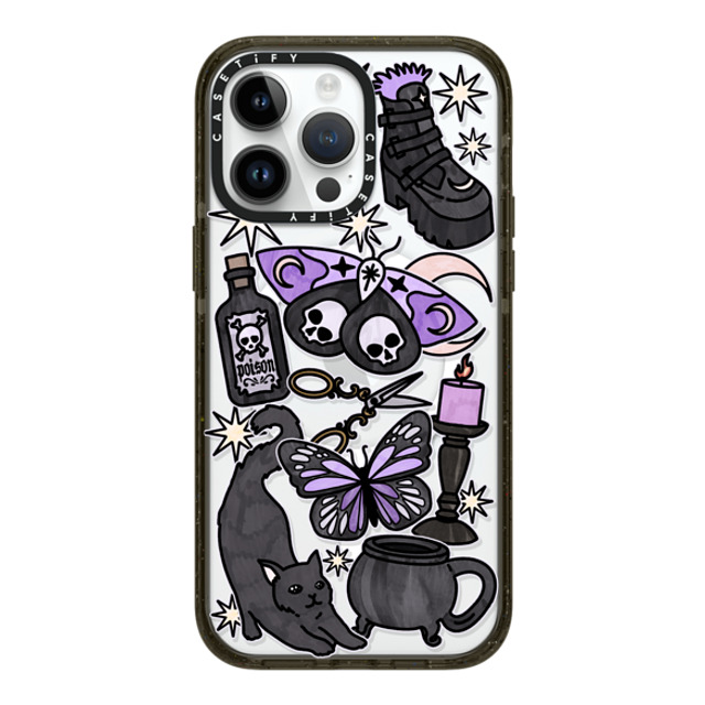 Chiara LB Art x CASETiFY iPhone 14 Pro Max ケース ブラック インパクトケース MagSafe対応 Dark Witch by Chiara LB art