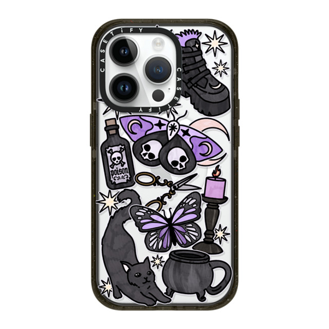 Chiara LB Art x CASETiFY iPhone 14 Pro ケース ブラック インパクトケース MagSafe対応 Dark Witch by Chiara LB art