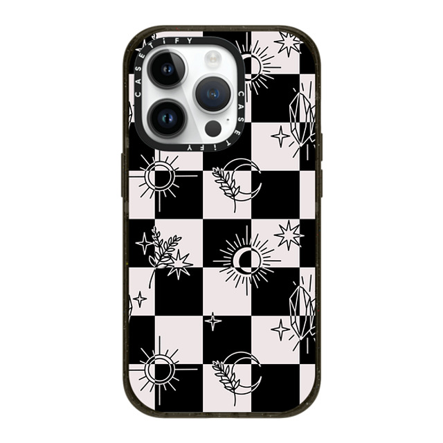 Chiara LB Art x CASETiFY iPhone 14 Pro ケース ブラック インパクトケース MagSafe対応 Witchy Checkered Print