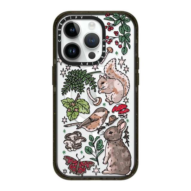 Chiara LB Art x CASETiFY iPhone 14 Pro ケース ブラック インパクトケース MagSafe対応 Woodland Magic