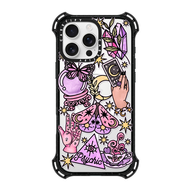 Chiara LB Art x CASETiFY iPhone 16 Pro Max ケース ブラック バウンスケース Whimsical Witch by Chiara LB art