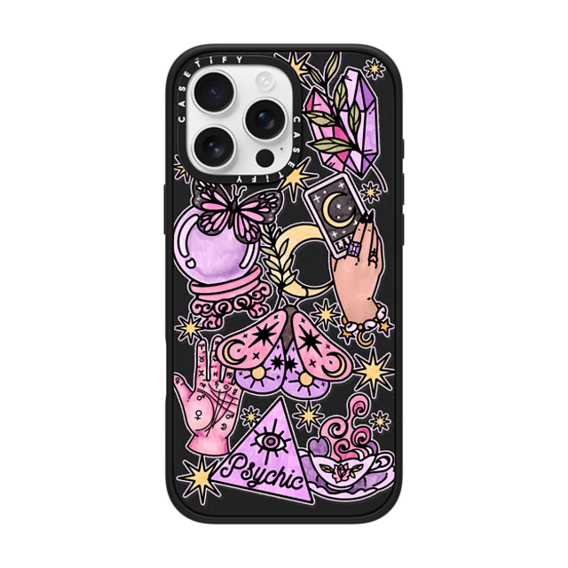 Chiara LB Art x CASETiFY iPhone 16 Pro Max ケース マットブラック インパクトケース MagSafe対応 Whimsical Witch by Chiara LB art