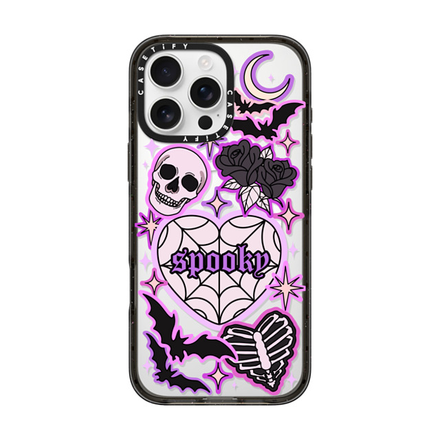 Chiara LB Art x CASETiFY iPhone 16 Pro Max ケース ブラック インパクトケース MagSafe対応 SPOOKY by Chiara LB art