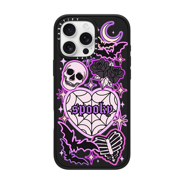 Chiara LB Art x CASETiFY iPhone 16 Pro Max ケース マットブラック インパクトケース MagSafe対応 SPOOKY by Chiara LB art